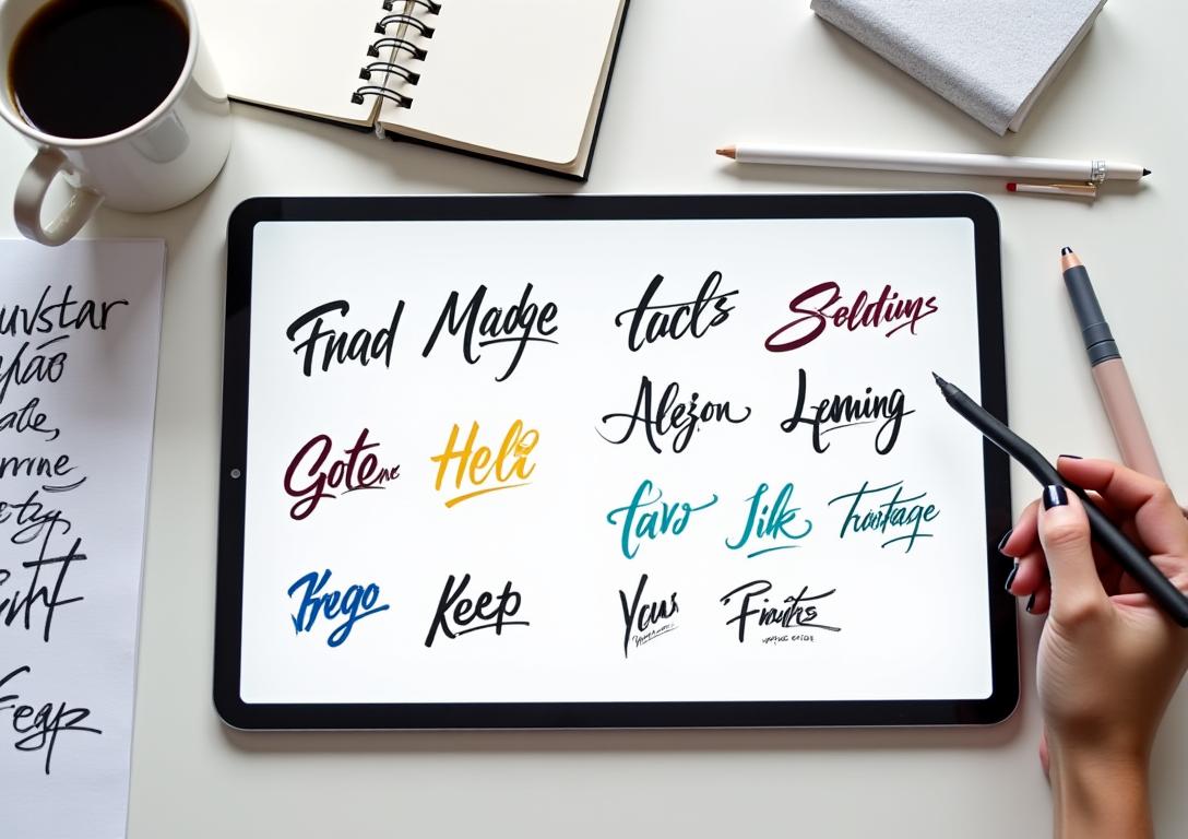 Branding calligrafico digitale e logotipi vettoriali