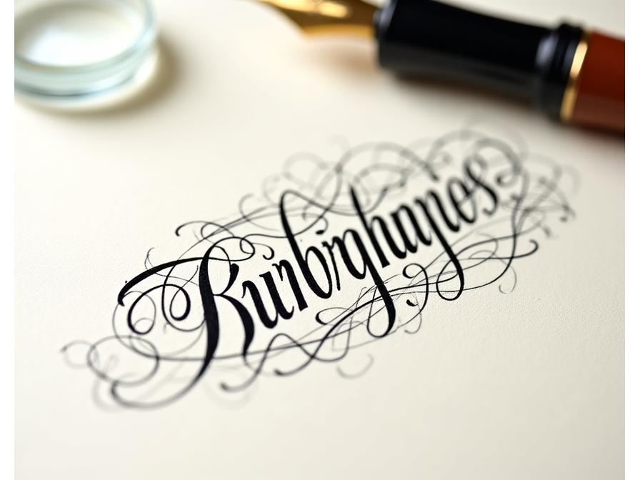 Copperplate avanzato con flourishes e composizione