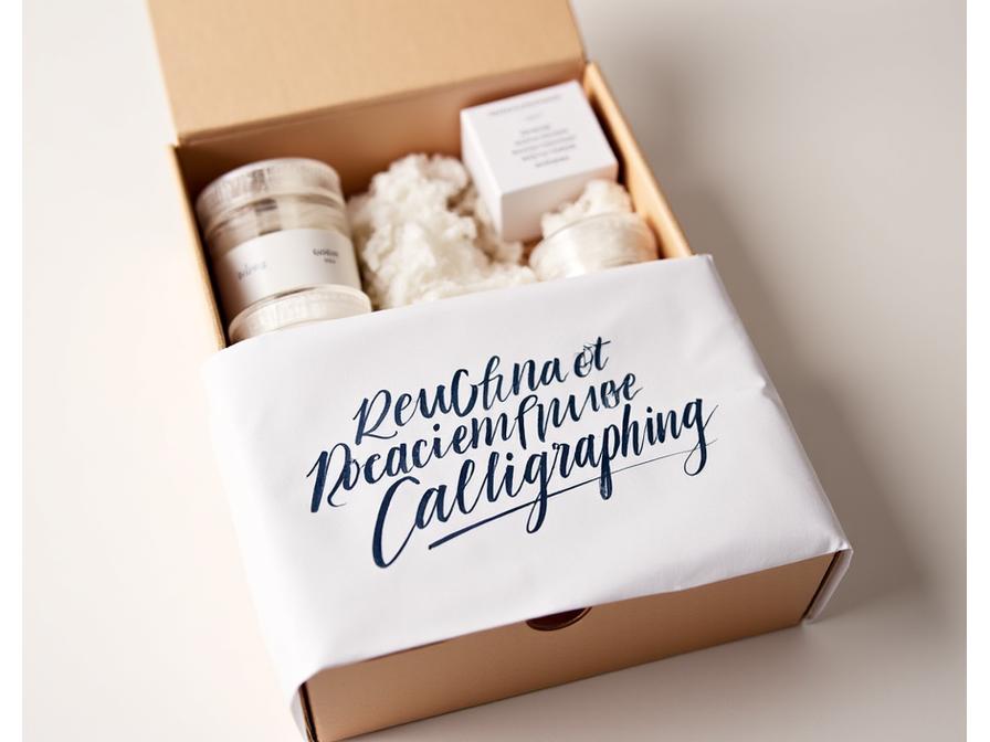 Packaging e-commerce con calligrafia personalizzata