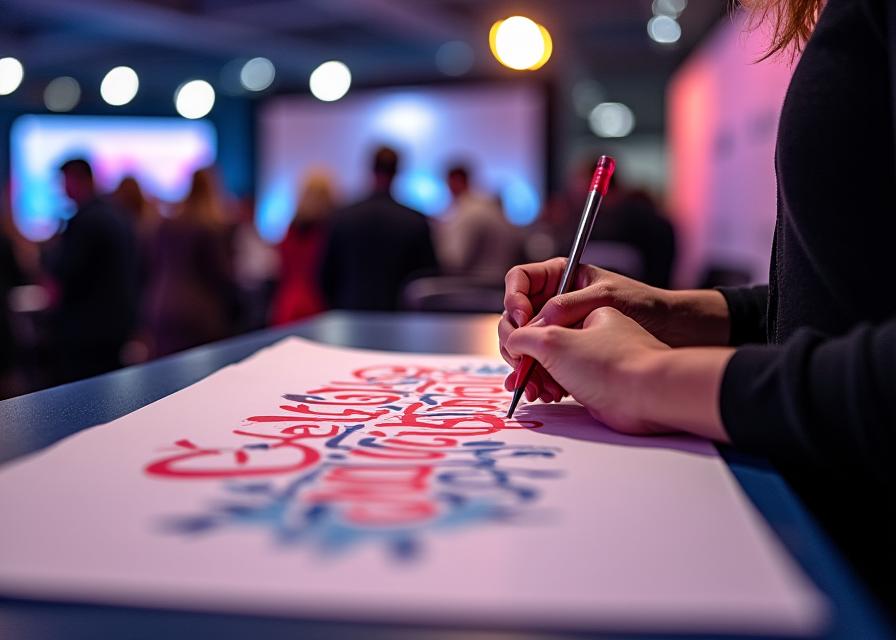 Live lettering durante eventi aziendali