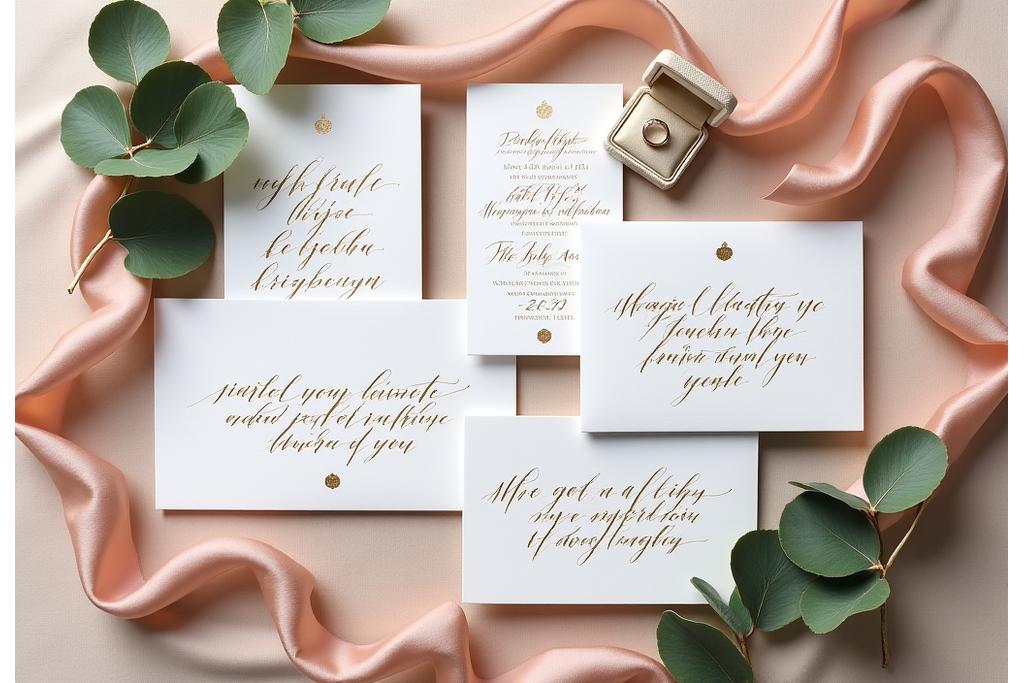 Inviti di matrimonio calligrafici di lusso